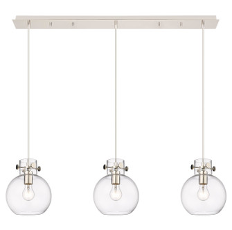 Newton Seven Light Linear Pendant in Polished Nickel (405|123-410-1PS-PN-G410-8CL)
