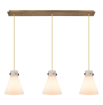 Downtown Urban Five Light Linear Pendant in Brushed Brass (405|123-410-1PS-BB-G411-8WH)