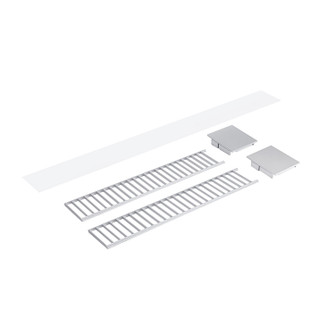 LED Linear Louver Accessory Set in Aluminum / Aluminum End Caps (167|NLUD-4LOUVAA)