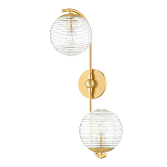 Sara Two Light Wall Sconce in Aged Brass (428|H815102-AGB)