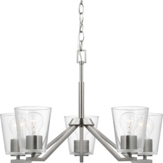 Vertex Five Light Chandelier in Brushed Nickel (54|P400341-009)