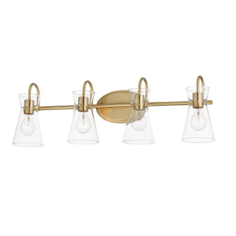 Ava Four Light Bath Vanity in Natural Aged Brass (16|12484CLNAB)