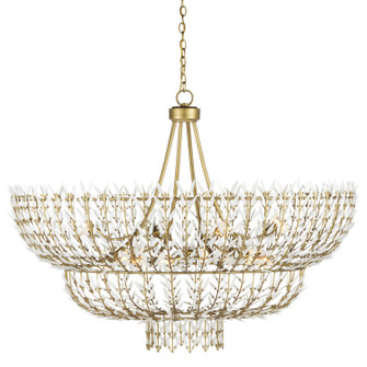 Magnum Opus 12 Light Chandelier in Brass/White (142|9000-1119)