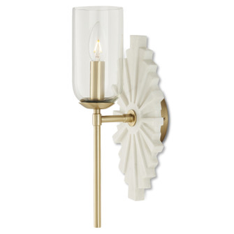 Benthos One Light Wall Sconce in White/Brass/Clear (142|5800-0026)