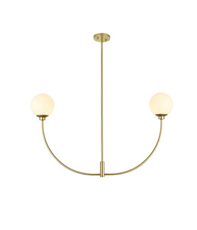 Nyomi Two Light Chandelier in Brass (173|LD816D42BR)