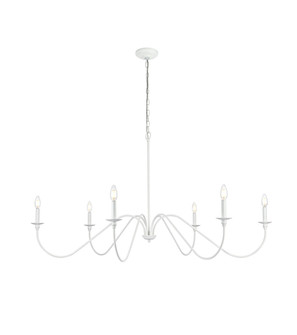 Rohan Six Light Chandelier in White (173|LD5056D54WH)