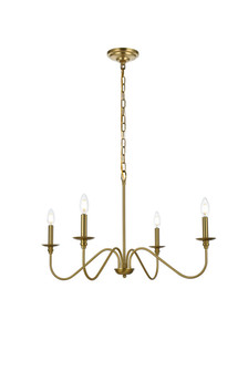 Rohan Four Light Chandelier in Satin Gold (173|LD5006D30SG)