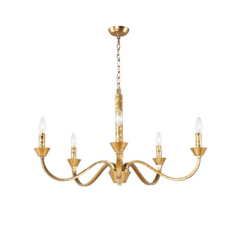 Sabine Five Light Chandelier in Antique Gold (374|H20105M-5GD)