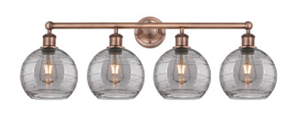 Downtown Urban Four Light Bath Vanity in Antique Copper (405|616-4W-AC-G1213-8SM)