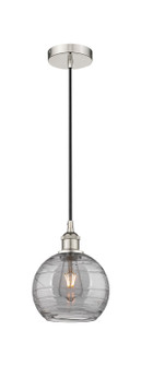 Edison One Light Mini Pendant in Polished Nickel (405|616-1P-PN-G1213-8SM)