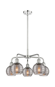 Downtown Urban Five Light Chandelier in Polished Chrome (405|516-5CR-PC-G1213-6SM)