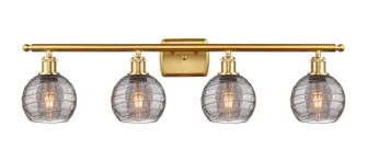 Ballston Four Light Bath Vanity in Satin Gold (405|516-4W-SG-G1213-6SM)