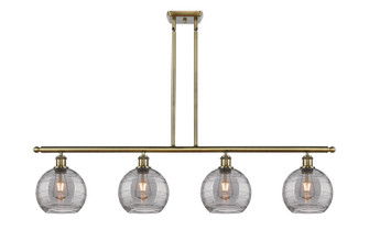 Ballston Four Light Island Pendant in Antique Brass (405|516-4I-AB-G1213-8SM)