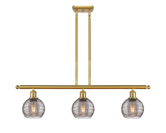 Ballston Three Light Island Pendant in Satin Gold (405|516-3I-SG-G1213-6SM)