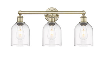 Edison Three Light Bath Vanity in Antique Brass (405|616-3W-AB-G558-6CL)