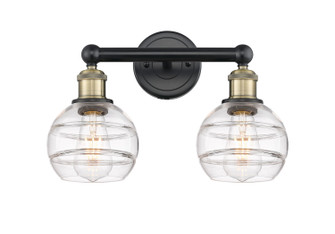 Edison Two Light Bath Vanity in Black Antique Brass (405|616-2W-BAB-G556-6CL)