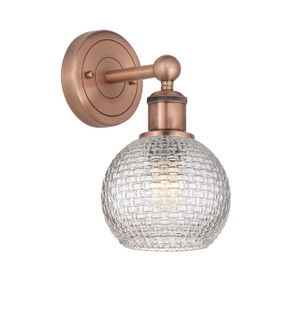 Edison One Light Wall Sconce in Antique Copper (405|616-1W-AC-G122C-6CL)