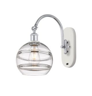 Ballston One Light Wall Sconce in White Polished Chrome (405|518-1W-WPC-G556-8CL)
