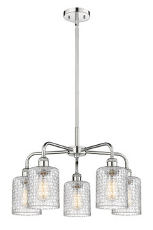 Downtown Urban Five Light Chandelier in Polished Chrome (405|516-5CR-PC-G112C-5CL)