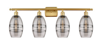 Ballston Four Light Bath Vanity in Satin Gold (405|516-4W-SG-G557-6SM)