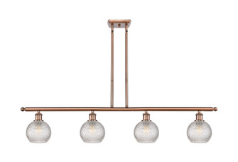 Ballston Four Light Island Pendant in Antique Copper (405|516-4I-AC-G122C-6CL)