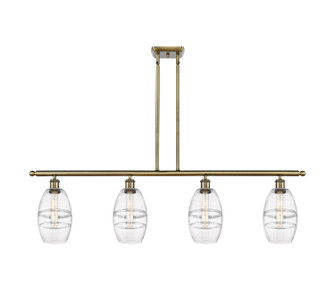 Ballston Four Light Island Pendant in Antique Brass (405|516-4I-AB-G557-6CL)