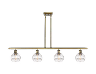 Ballston Four Light Island Pendant in Antique Brass (405|516-4I-AB-G556-6CL)