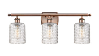 Ballston Three Light Bath Vanity in Antique Copper (405|516-3W-AC-G112C-5CL)