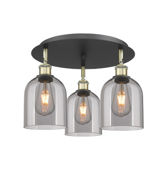 Downtown Urban Three Light Flush Mount in Black Antique Brass (405|516-3C-BAB-G558-6SM)