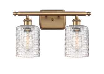 Ballston Two Light Bath Vanity in Brushed Brass (405|516-2W-BB-G112C-5CL)