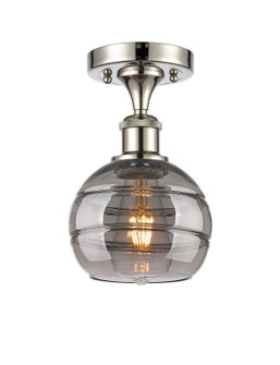 Ballston One Light Semi-Flush Mount in Polished Nickel (405|516-1C-PN-G556-6SM)