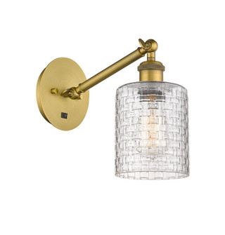 Ballston One Light Wall Sconce in Brushed Brass (405|317-1W-BB-G112C-5CL)