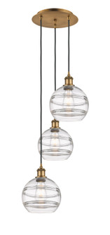 Ballston Three Light Pendant in Brushed Brass (405|113B-3P-BB-G556-8CL)