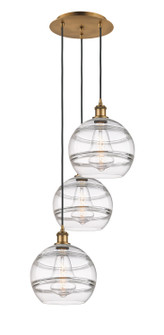 Ballston Three Light Pendant in Brushed Brass (405|113B-3P-BB-G556-10CL)