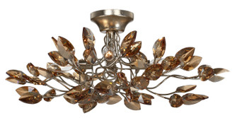 Misthaven Four Light Semi Flush Mount in Silver Leaf w/Antique Gold (360|SF50004-4-SL-AGP-CC)