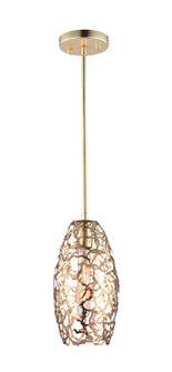 Helios One Light Mini Pendant in Matte Gold (360|MP40024-1-SG)