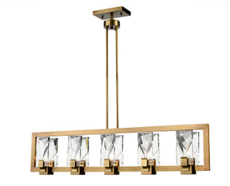 Horizon Five Light Chandelier in Aged Brass (360|CD10344-5-AGB)