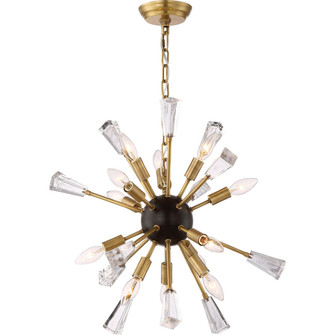 Muse 12 Light Chandelier in Aged Brass (360|CD10165-12-AGB+MBK)