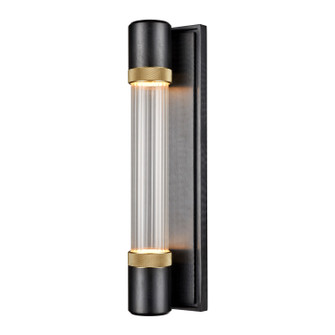 Zigrina LED Wall Sconce in Satin Brushed Black (360|WS11724-LED-1-SBB-K-AGB-G3)