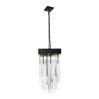 Waterfall Four Light Pendant in Satin Brushed Black (360|P30112-4-SBB)