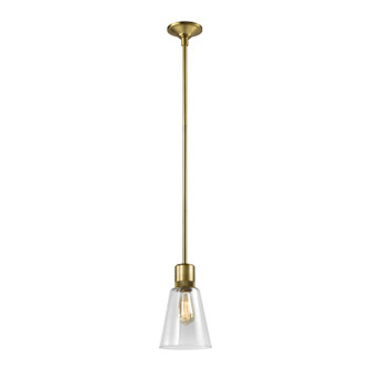 Zigrina One Light Pendant in Aged Brass (360|P11705-E26-AGB-G16)