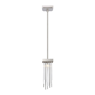 Waterfall One Light Mini Pendant in Polished Nickel (360|MP40051-1-PN)