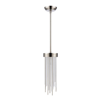 Waterfall One Light Mini Pendant in Polished Nickel (360|MP40048-1-PN)