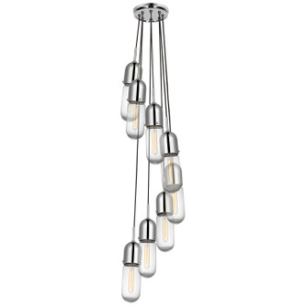 Junio LED Pendant in Polished Nickel (268|TOB 5646PN-CG-8)