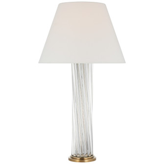 Bouquet LED Table Lamp in Clear Glass Rods and Hand-Rubbed Antique Brass (268|PCD 3160CG/HAB-L)