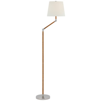 Basden LED Floor Lamp in Polished Nickel and Natural Rattan (268|CHA 9083PN/NRT-L)