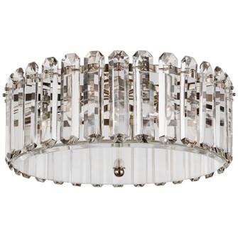 Bonnington Five Light Flush Mount in Polished Nickel (268|ARN 4126PN-ALB)