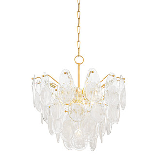 Darcia Seven Light Chandelier in Aged Brass (70|8307-AGB)