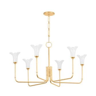 Montclair Six Light Chandelier in Vintage Gold Leaf (70|3346-VGL) Montclair Six Light Chandelier in Vintage Gold Leaf (70|3346-VGL)
