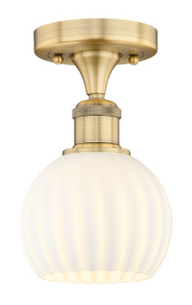 Edison LED Semi-Flush Mount in Brushed Brass (405|616-1F-BB-G1217-6WV)